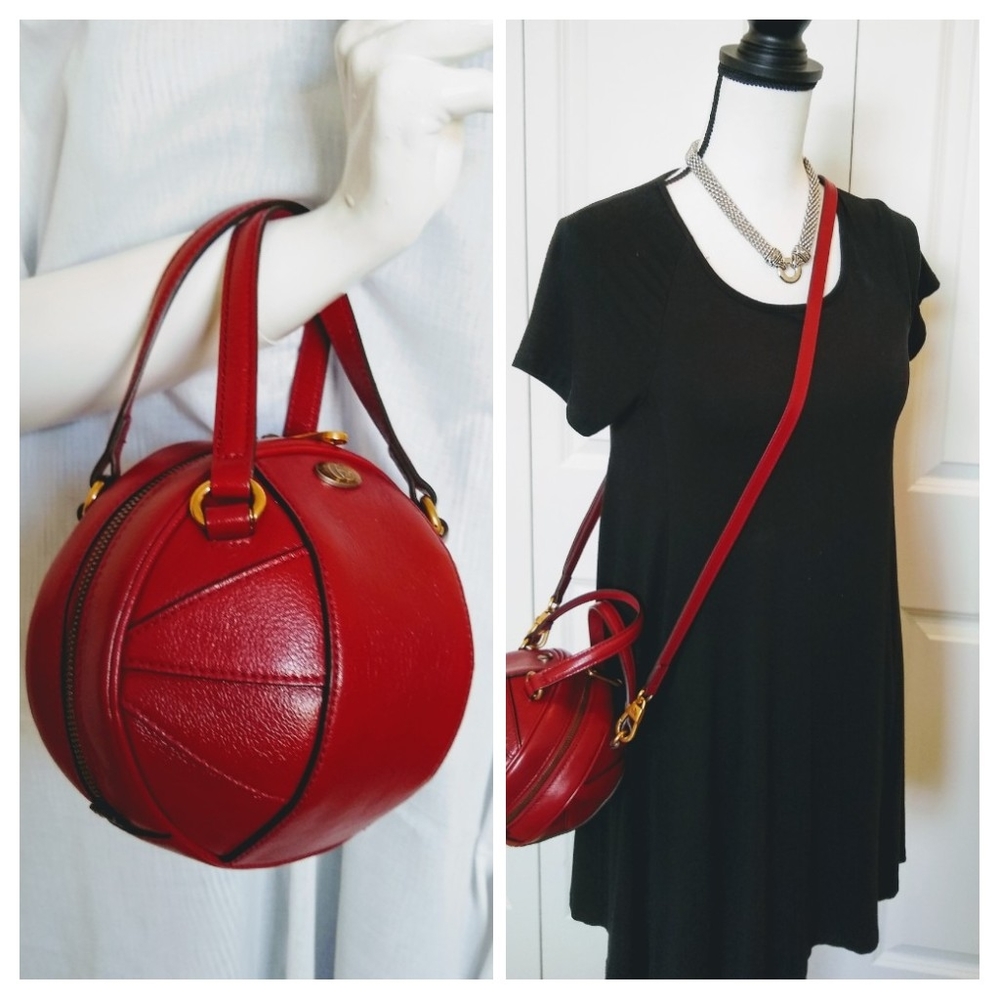 'SOLD' GUCCI Red Mini Tifosa Ball Bag - Authentic NWT